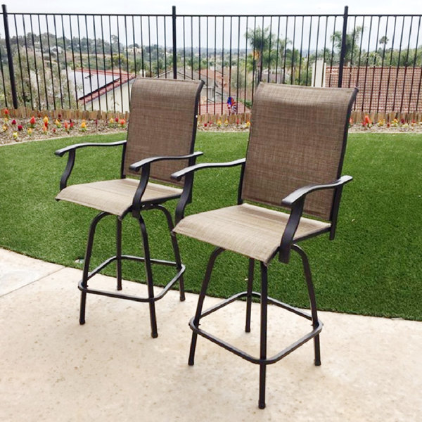 Red Barrel Studio® 29.9" Patio Bar Stool & Reviews Wayfair